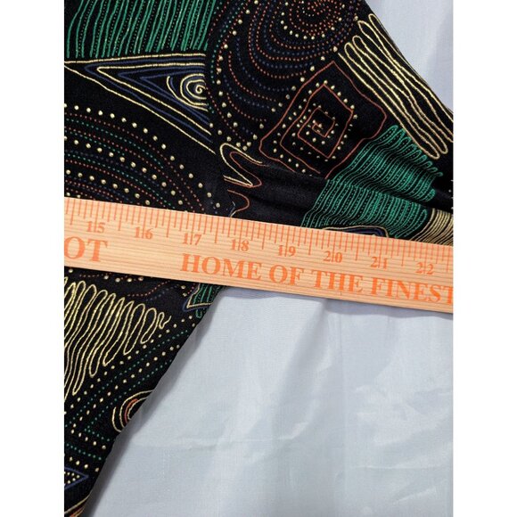 Vtg 80s 90s CLE Paris Geometric Abstract Print V-Neck Long Sleeve Cropped Blouse - Picture 6 of 6